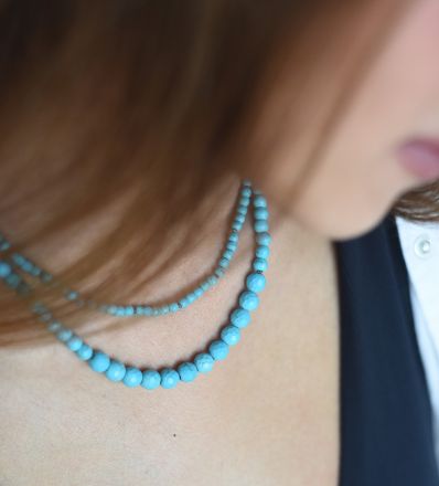תמונה של שרשרת כפולה טורקיז